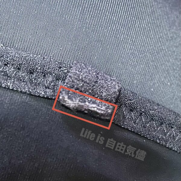 肌当たりが改善されたブラストラップの付け根