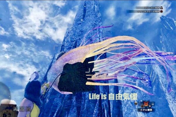 ツキノハゴロモに向かって投網